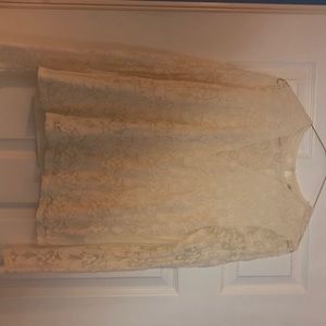 Same green shirt in a cream color!